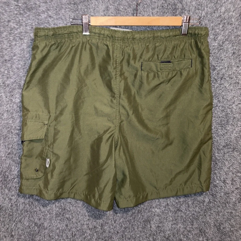 Vintage Mad Iguana Sportswear Men's M Green Swim Shorts Trunks‎ Mesh Lined Y2K